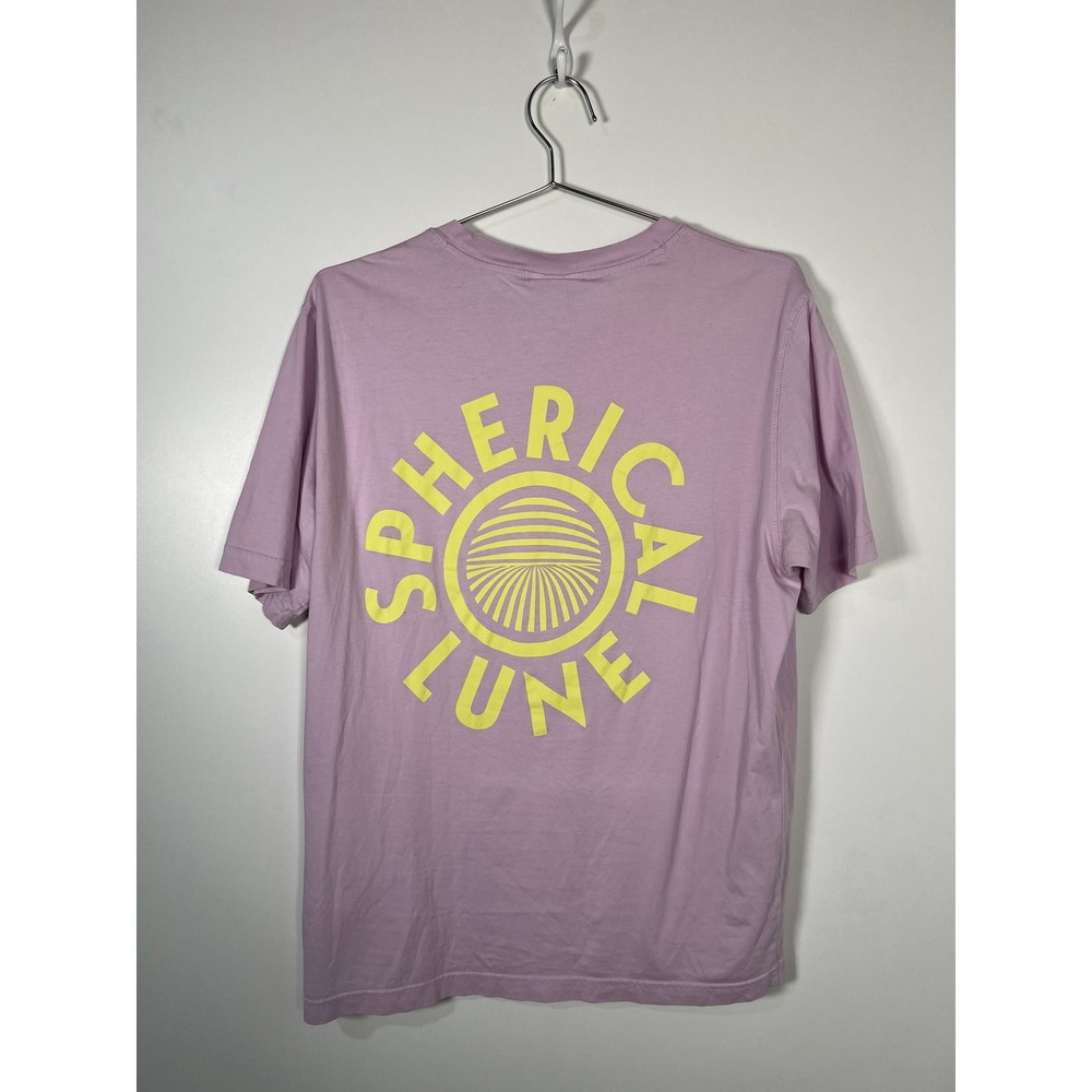 H&M Cotton Spherical Lune Lavender Purple Graphic T-Shirt Sun Logo Streetwear XL
